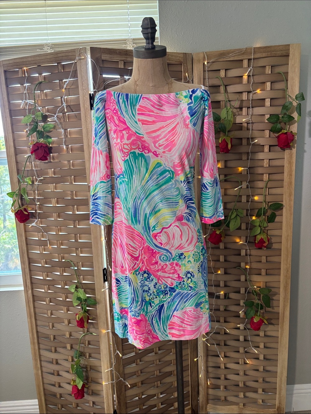 Lilly Pulitzer Womens Multi Laurana Off the Shoulder Dress
